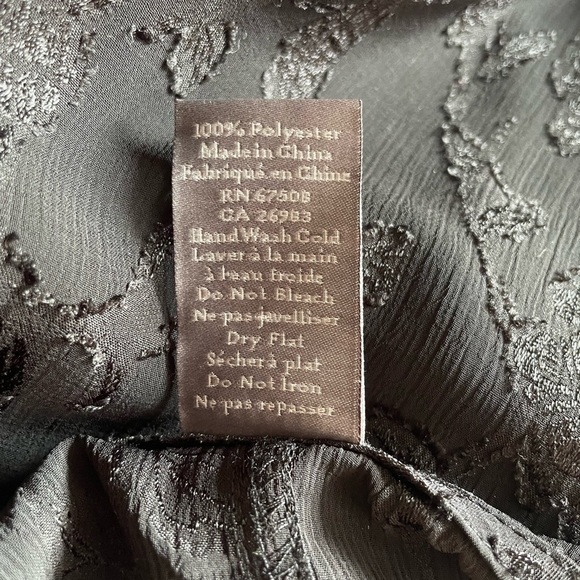 Vince Camuto black floral fringed short kimono shrug jacket, one size, bohemian - Picture 5 of 6